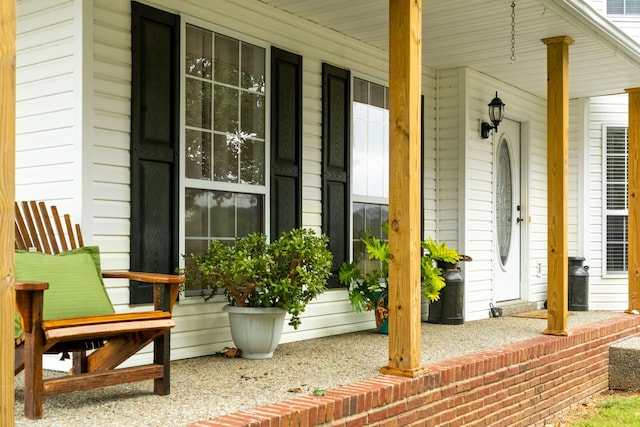 exterior space with a porch