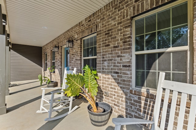 view of patio featuring covered porch