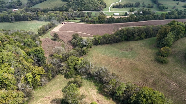 drone / aerial view featuring a rural view