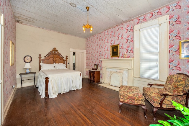 bedroom featuring dark wood-type flooring