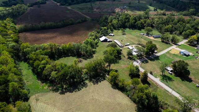 drone / aerial view featuring a rural view