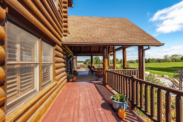 view of wooden deck