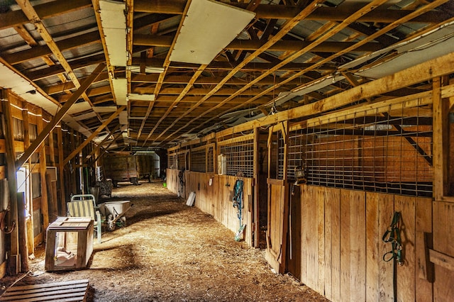 view of horse barn