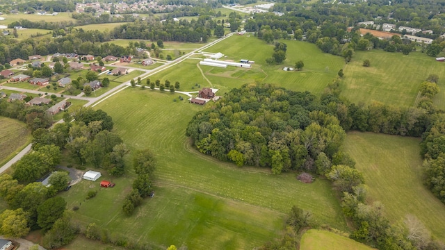 drone / aerial view featuring a rural view