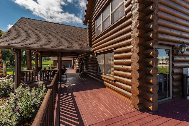 view of wooden deck