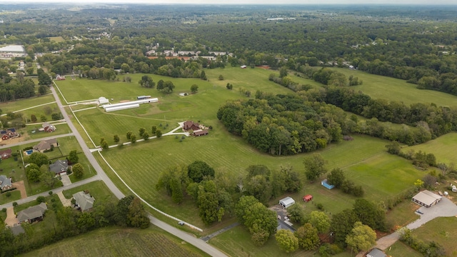 drone / aerial view featuring a rural view