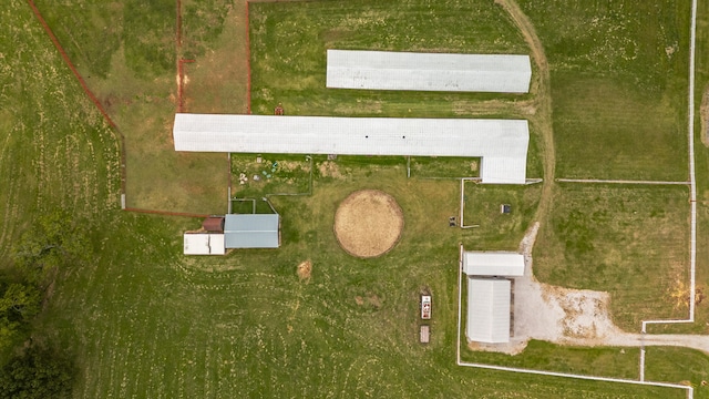 aerial view featuring a rural view