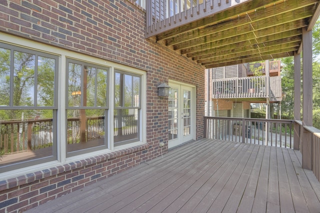 view of wooden terrace