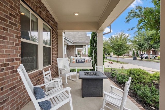 view of patio / terrace with a porch