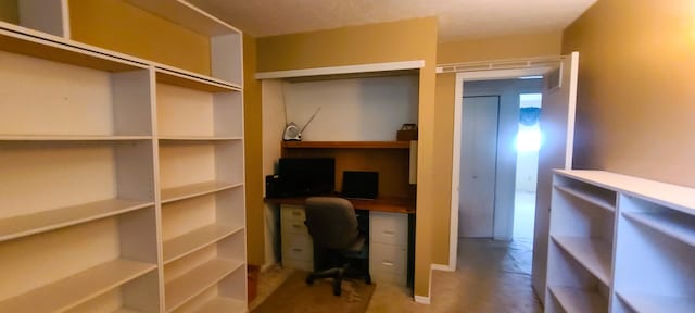 office space with built in desk