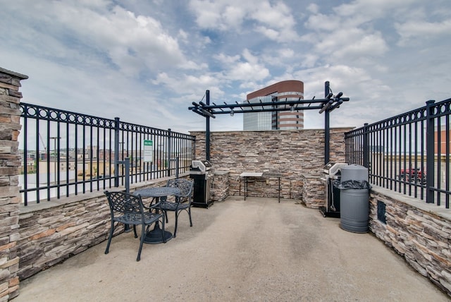 view of patio / terrace featuring area for grilling