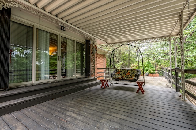 view of wooden deck