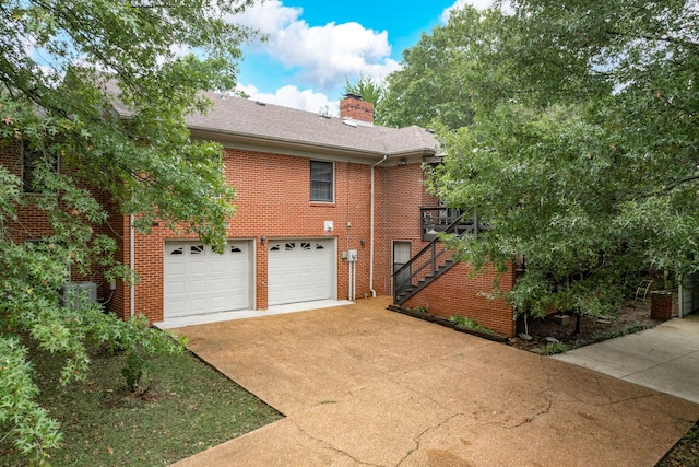 view of home's exterior featuring a garage