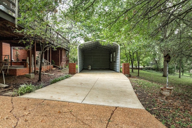 view of patio with a carport