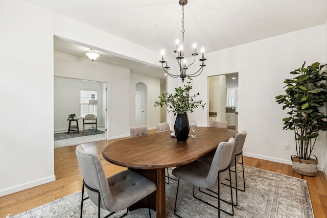 dining room with light hardwood / wood-style floors