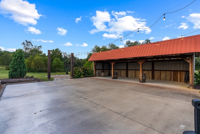 exterior space with a carport