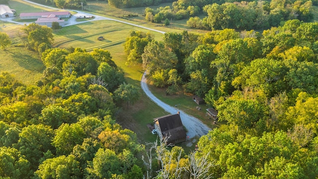 bird's eye view with a rural view