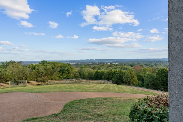 exterior space featuring a rural view