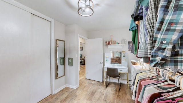 interior space featuring light hardwood / wood-style flooring