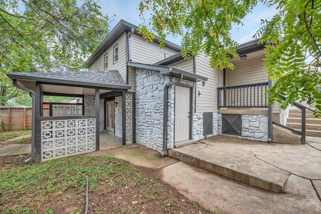 exterior space with a patio