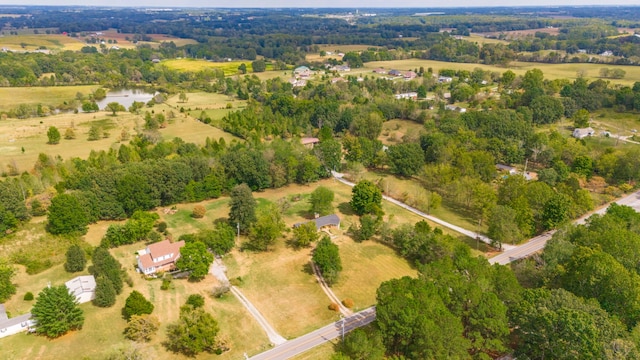 aerial view with a rural view