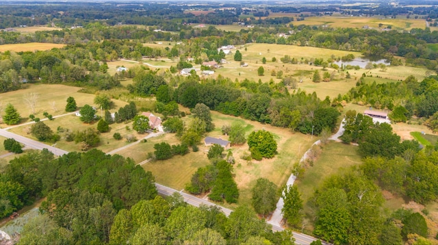 drone / aerial view featuring a rural view