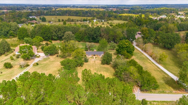 bird's eye view featuring a rural view