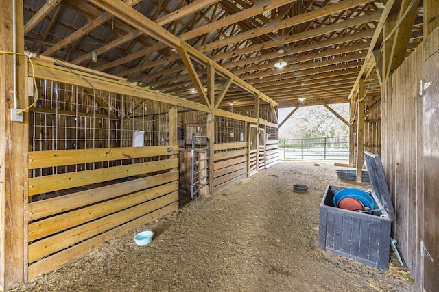 view of horse barn