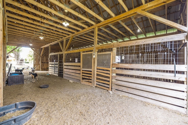 view of horse barn