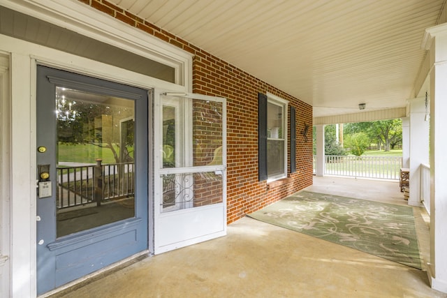 view of patio featuring covered porch