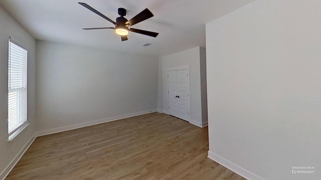 657 Gustaf Dr, Whites Creek, TN 37189 - spare room with light wood-style floors, baseboards, and ceiling fan