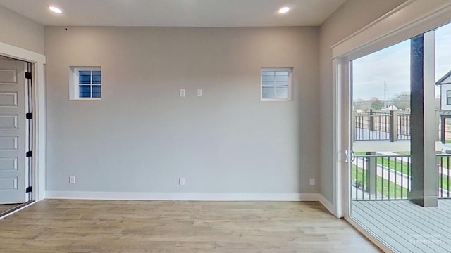 661 Gustaf Dr, Whites Creek, TN 37189 - empty room with light wood-type flooring, baseboards, and recessed lighting
