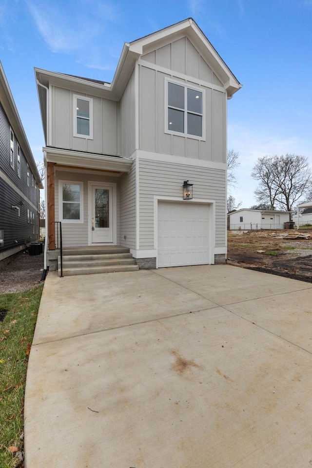 view of front of house featuring a garage