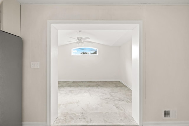 314 Robin Rd, Bowling Green, KY 42101 - interior space with visible vents, baseboards, and a ceiling fan