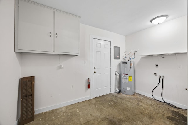 314 Robin Rd, Bowling Green, KY 42101 - garage featuring electric water heater, baseboards, and electric panel