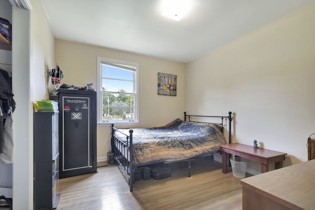 bedroom featuring light hardwood / wood-style floors