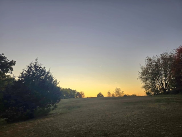 nature at dusk with a rural view