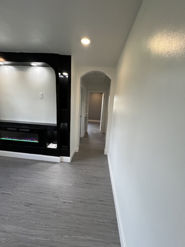 hallway featuring hardwood / wood-style floors