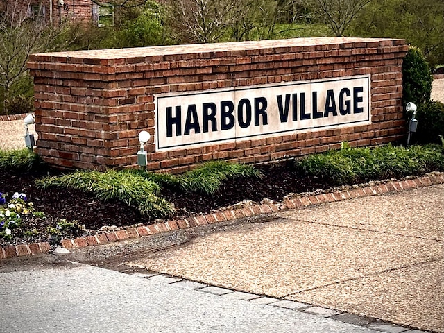 view of community sign