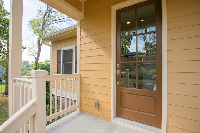 view of doorway to property