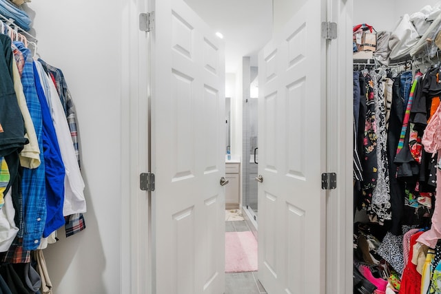 view of walk in closet