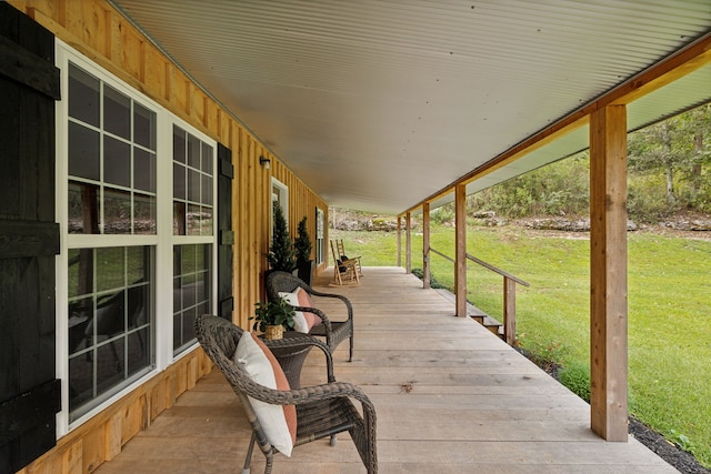 view of patio / terrace featuring covered porch