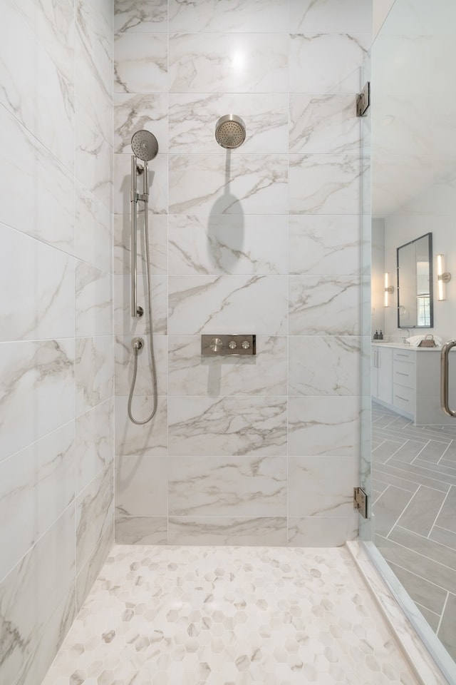 bathroom with walk in shower