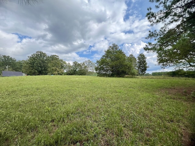 view of yard with a rural view