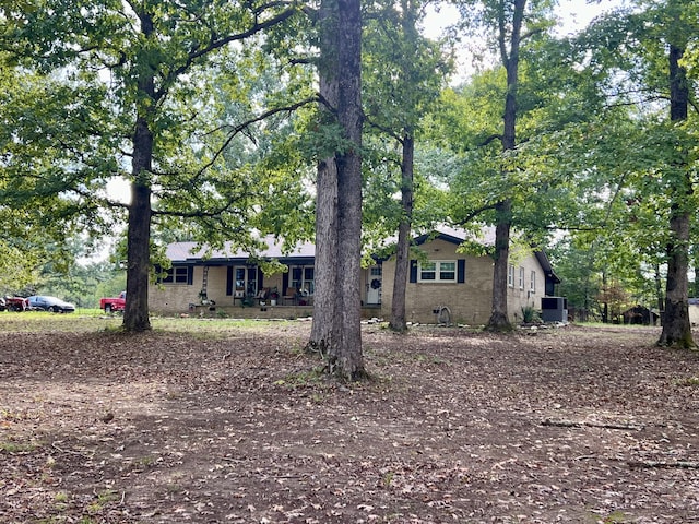 view of single story home