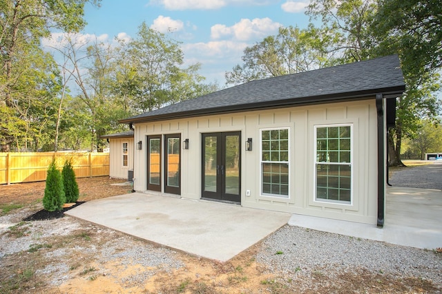 back of property with a patio area