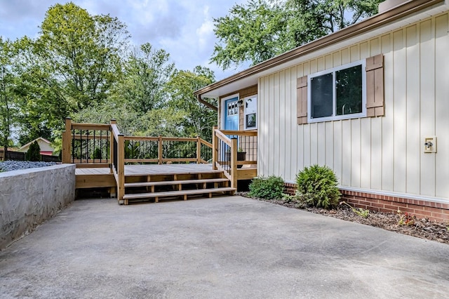 view of patio / terrace with a wooden deck