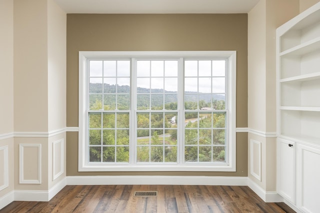 doorway to outside with dark hardwood / wood-style flooring