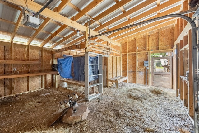 miscellaneous room featuring vaulted ceiling