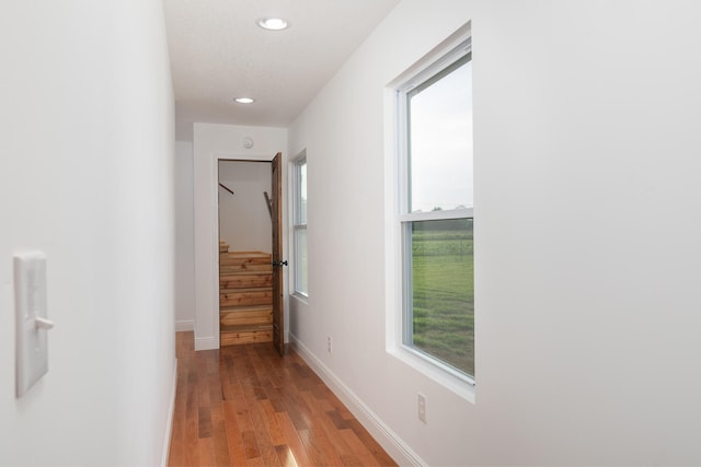 hallway featuring light hardwood / wood-style floors